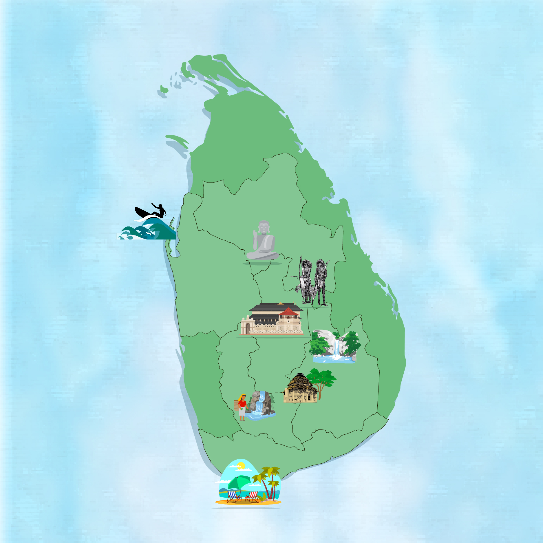 sri lankan map